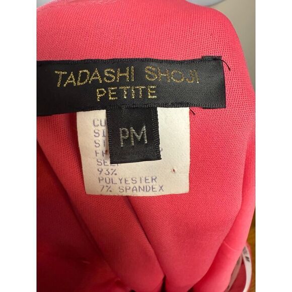 Tadashi Shoji Pink Ruched One Shoulder Mini Dress NWT Sz. PM - Picture 4 of 9